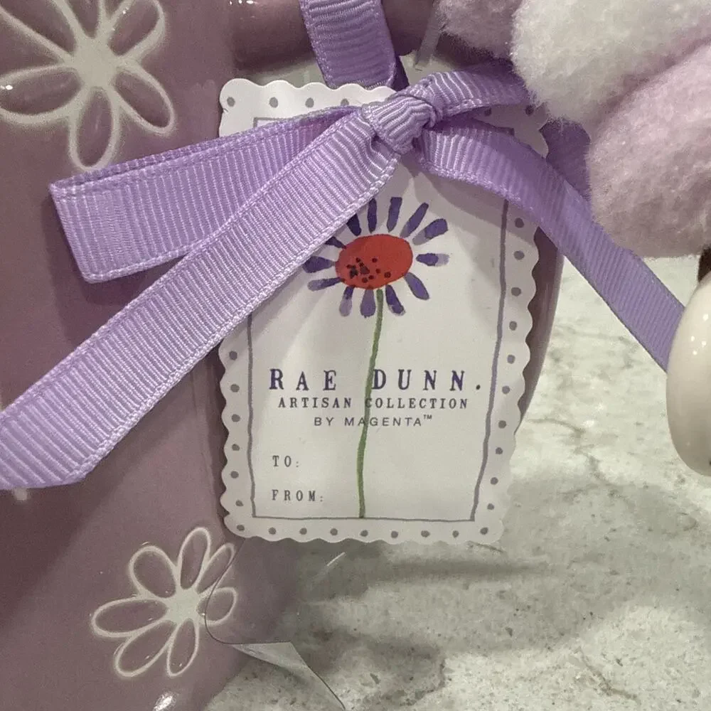 GIGI Rae Dunn Purple 19oz Mug Cup Daisy Flowers with Key Chain Mother’s Day 2026